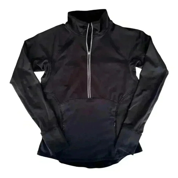 ATHLETA Tech Mesh Detail Athletic 1/2 Zip Pullover Jacket - Size Small - Picture 1 of 3